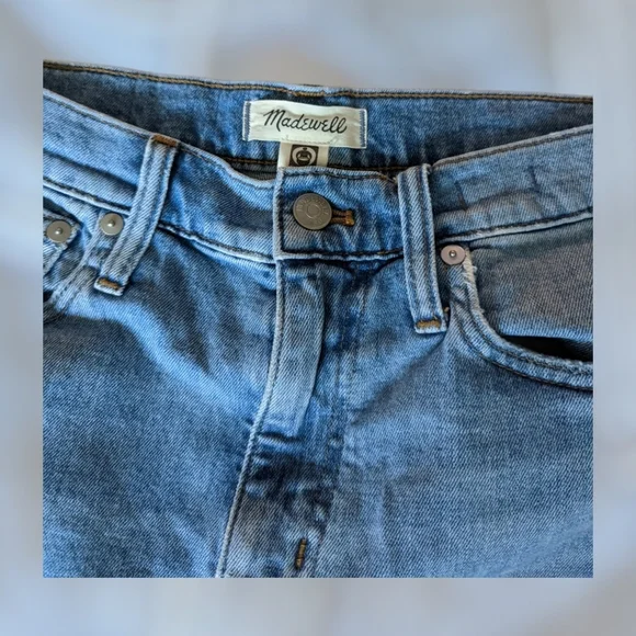 Madewell Cutoff High Rise Slim Crop BoyJean - Picture 3 of 3